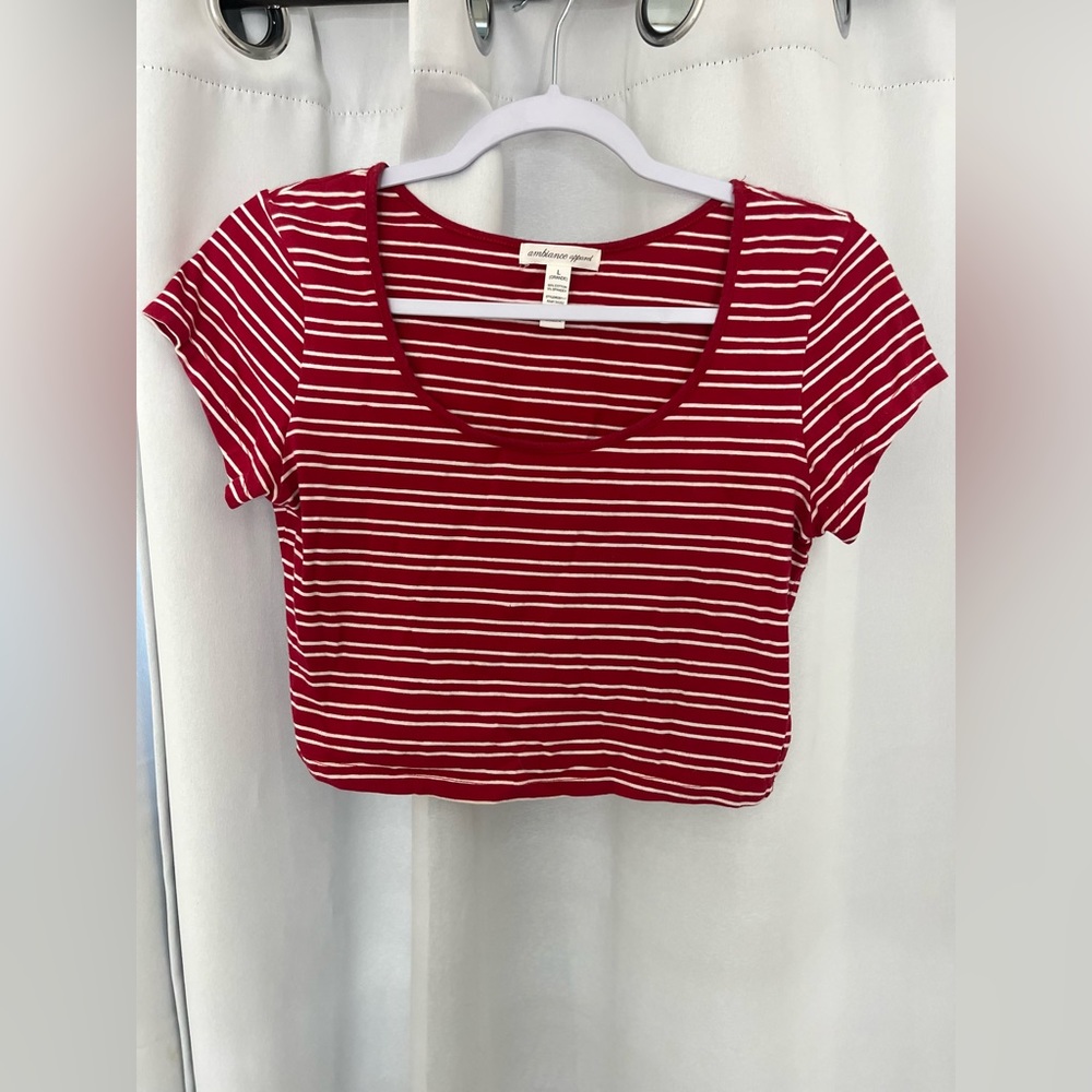Red crop top